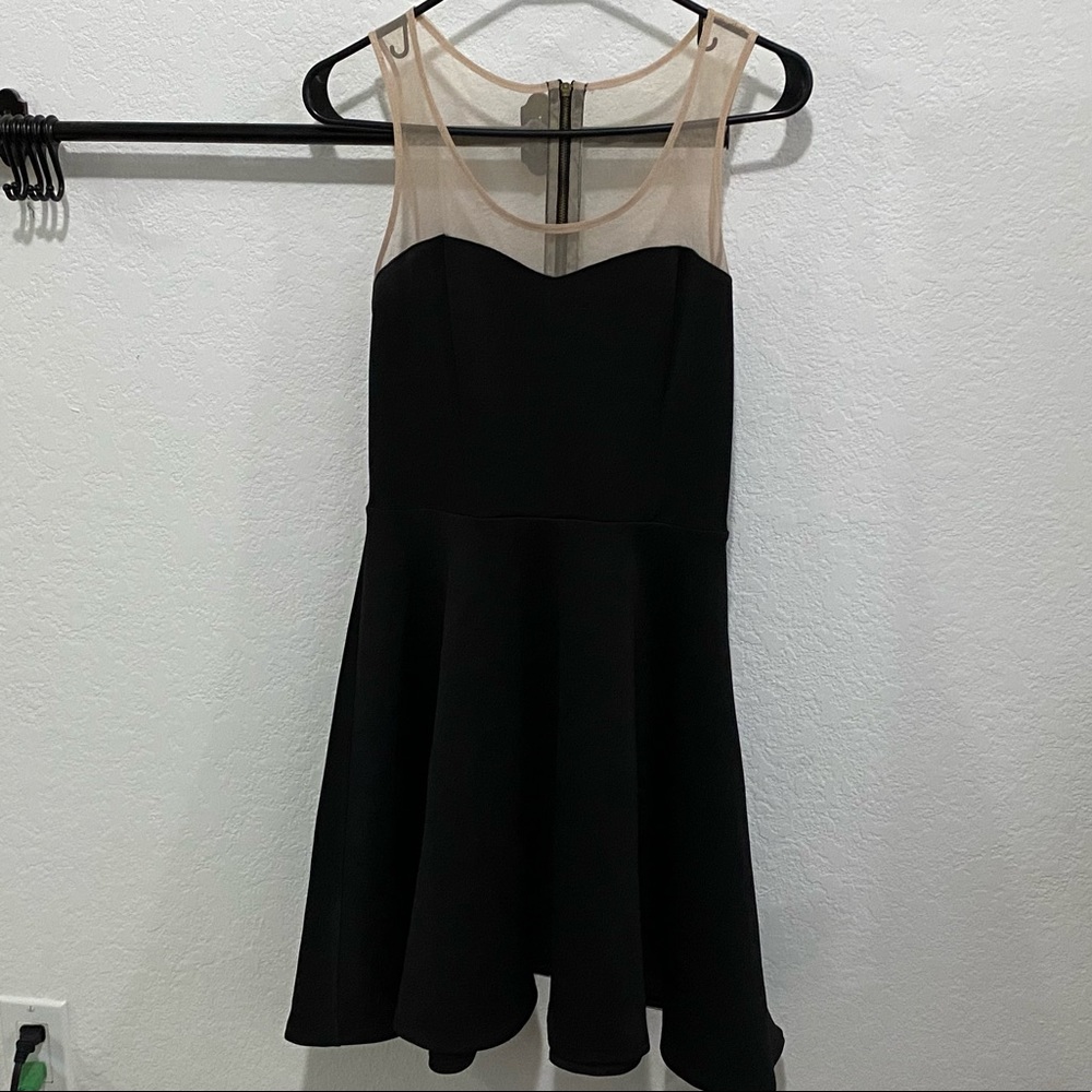 Size Medium/Large Black Edgy Sexy Skater Dress